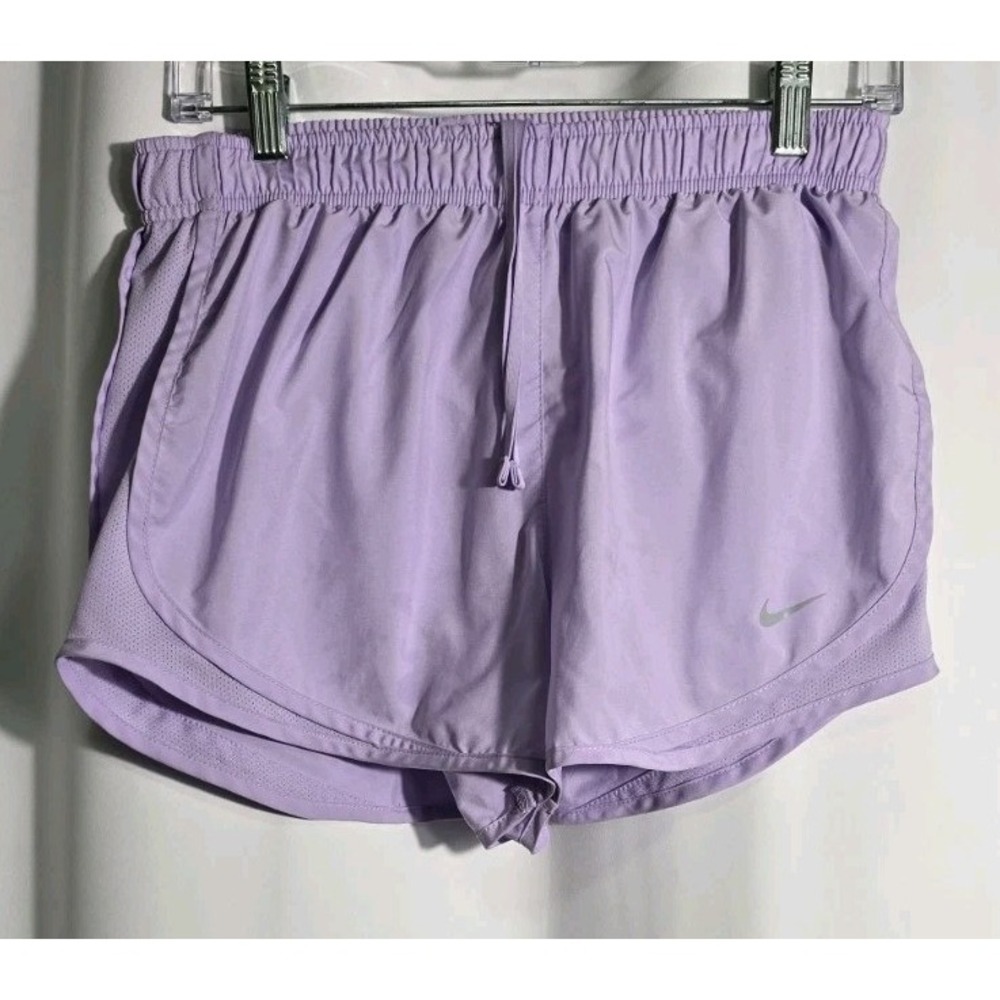 Nike Dri-FIT Running‎ Shorts Womens MEDIUM Purple Split Athletic Lined